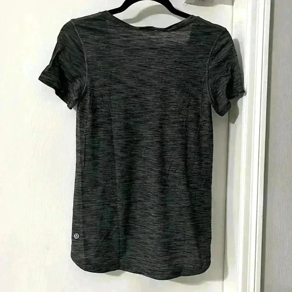 lululemon athletica Tops - LULULEMON  Sport Tee V-Neck Short Sleeve Heather Gray